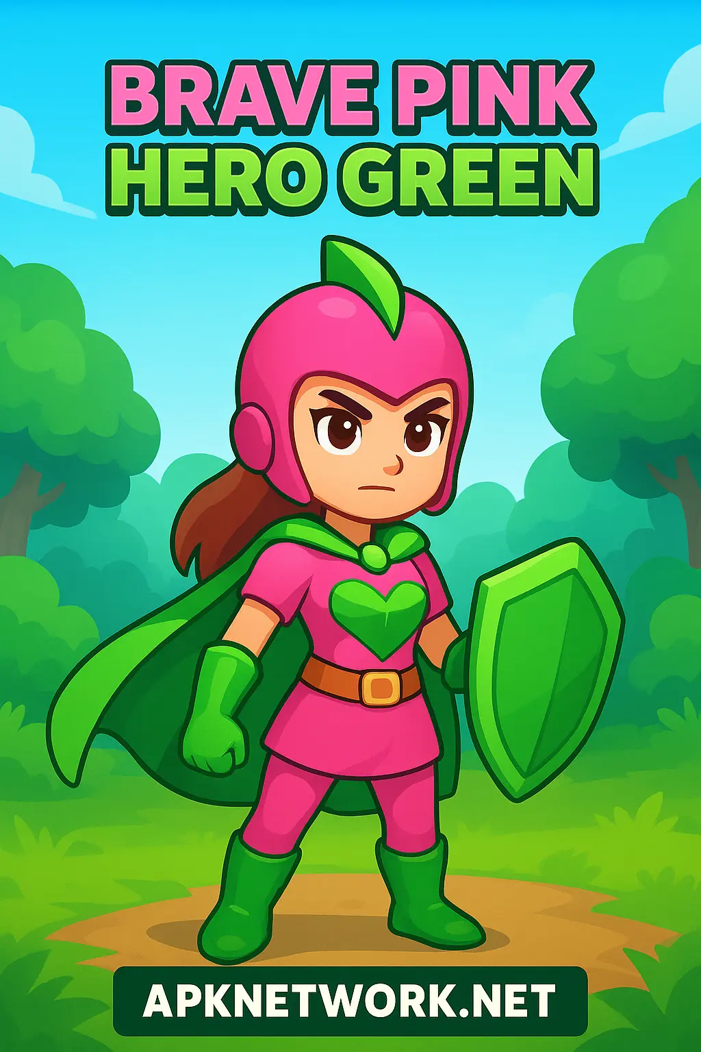 Brave Pink Hero Green